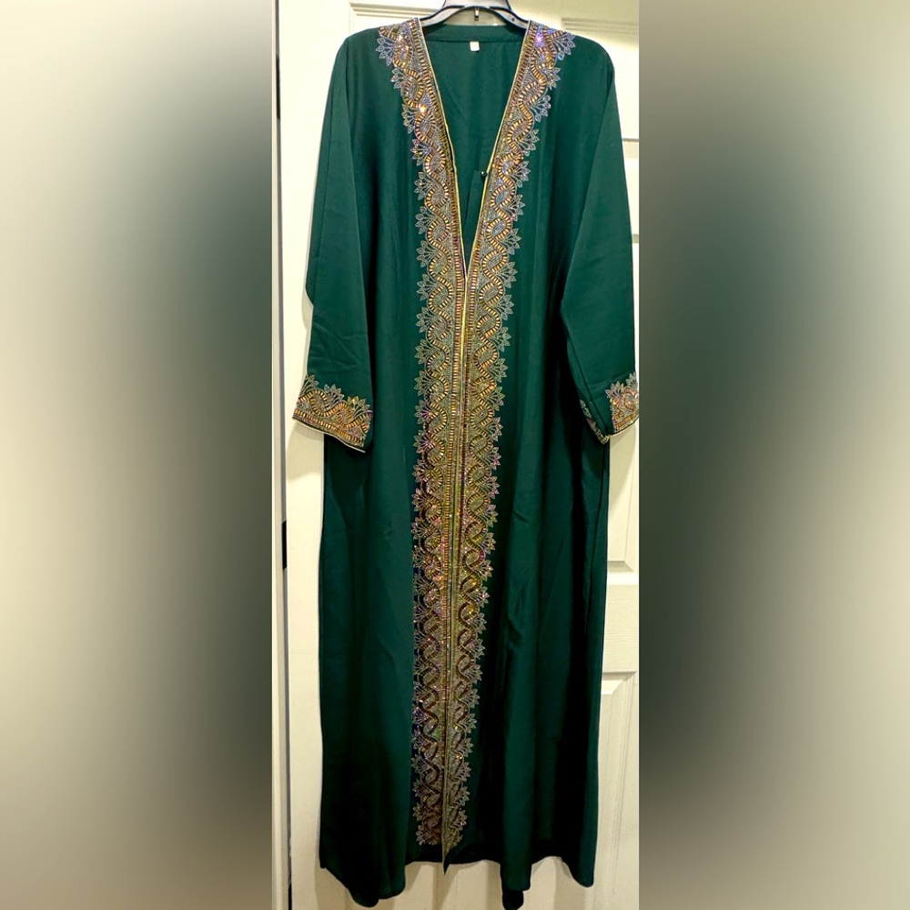 Like New Kaftan With Matching Hijab Head Wrap - image 1